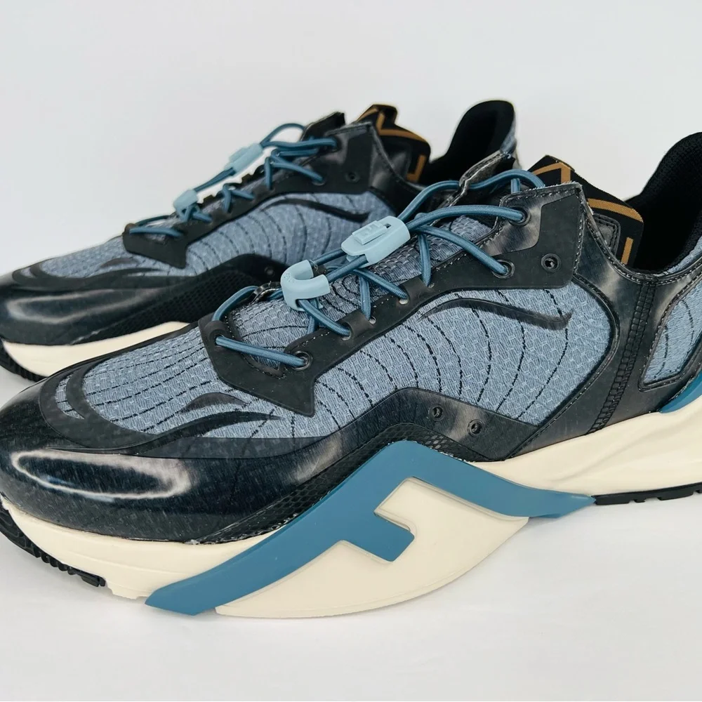 FENDI Flow FF Nylon Transparent Mix Media Logo Sneakers  UK 9 - US 10 - EU 43